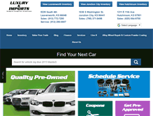 Tablet Screenshot of luxuryandimports.com